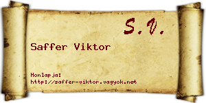 Saffer Viktor névjegykártya